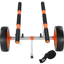 Kajakkikärry alumiiniseosrunko 204,1 kg kantavuus 30,5 cm kiinteät renkaat säädettävä leveys