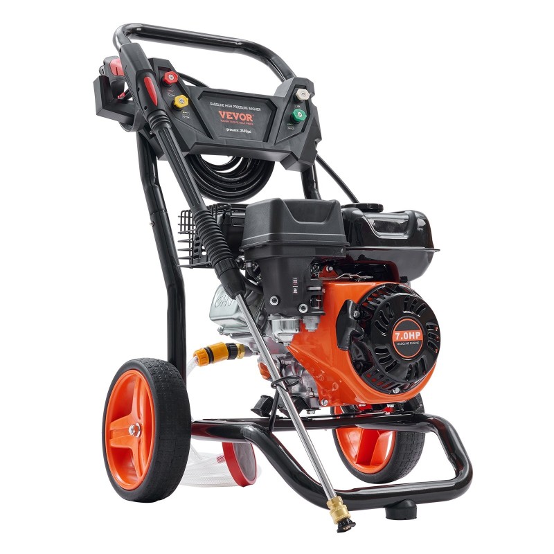Bensiinikäyttöinen painepesuri 3400 PSI 2,6 GPM 5 pikaliitettävää suutinta