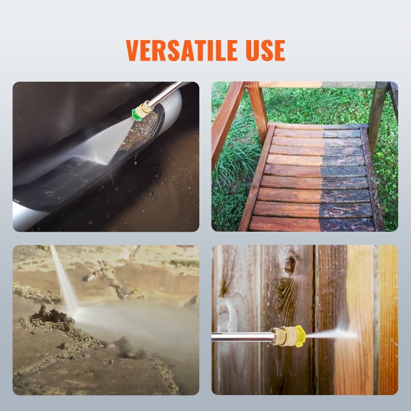 Korkeapainepesuri bensiinikäyttöinen 3600 PSI 2,6 GPM kuparipumppu 210cc 5 suutinta