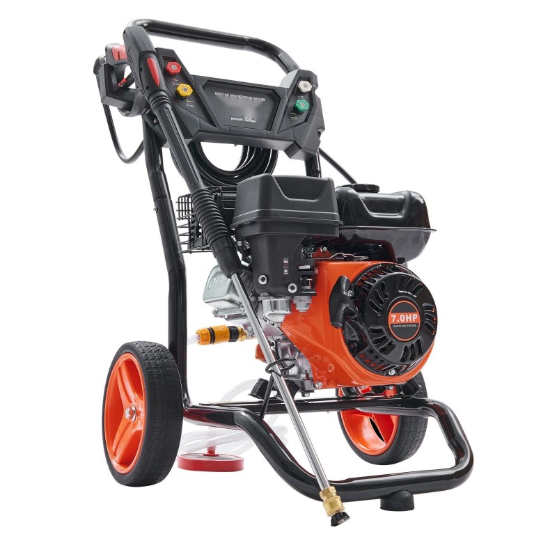 Korkeapainepesuri bensiinikäyttöinen 3600 PSI 2,6 GPM kuparipumppu 210cc 5 suutinta