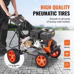 Bensiinikäyttöinen painepesuri 4400 PSI 15 L/min kuparipumpulla 5 suutinta