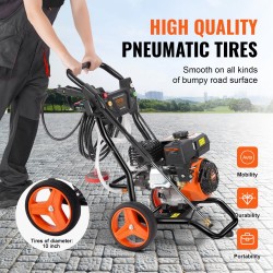 Korkeapainepesuri bensiinamoottorilla 3400 psi 10 l/min alumiinipumppu 5 suutinta