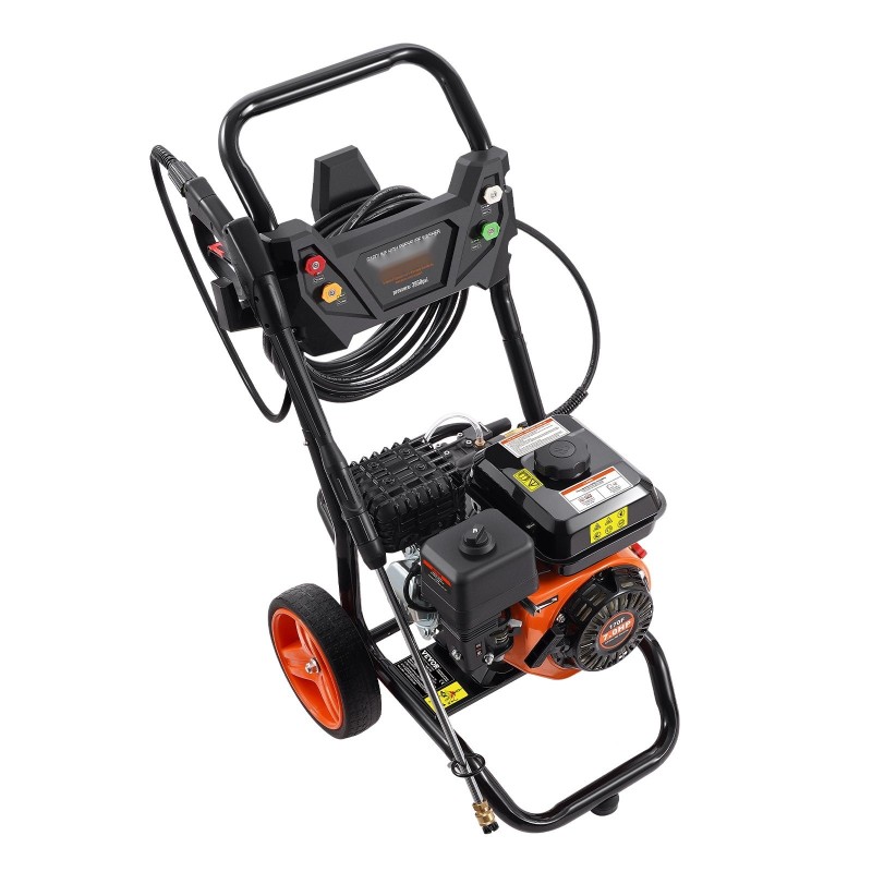 Korkeapainepesuri bensiinamoottorilla 3400 psi 10 l/min alumiinipumppu 5 suutinta