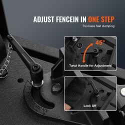 Metallin katkaisusaha 35,6 cm terällä kylmäleikkauksella 0–45 asteen jiirillä