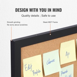 Korkkitaulu kaksipuolinen korkki ja aaltopahvi MDF-tarrakehys 457x609 mm 10 nastaa toimistoihin