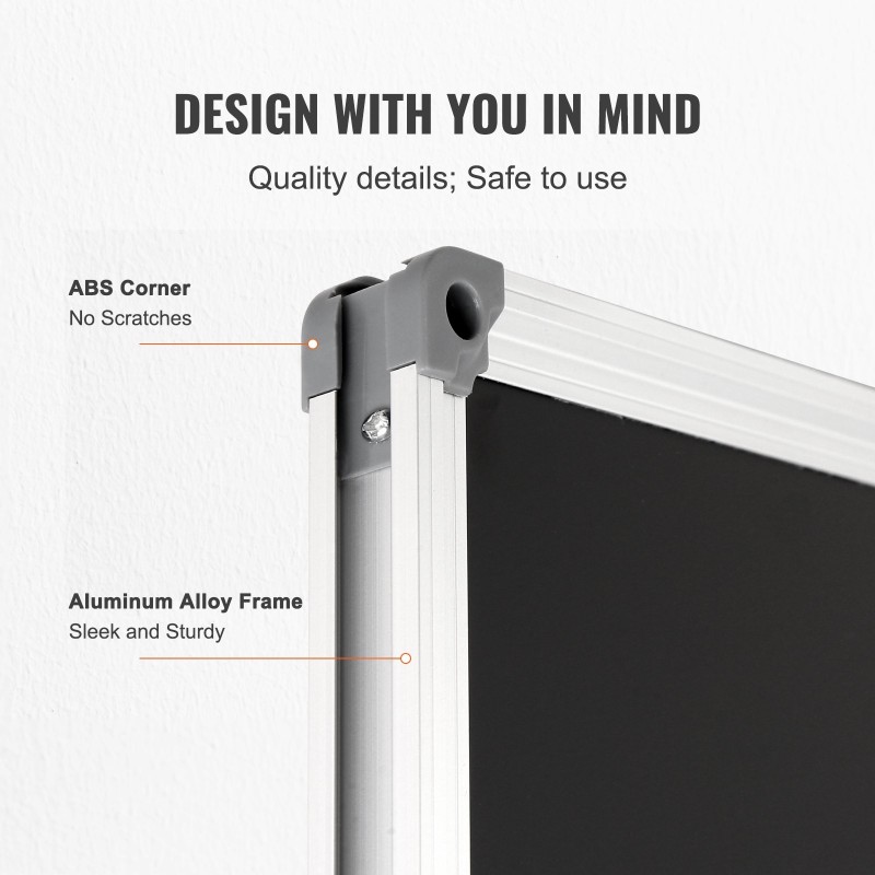 Magneettinen musta kirjoitustaulu 1750 x 1000 mm alumiinikehyksellä hunajakennolevyllä kuivapyyhittävä pinta