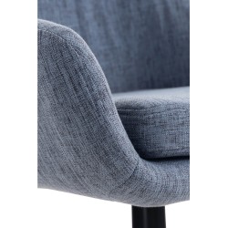 Grant moderni kangasverhoiltu baarijakkara pyökkipuisella jalustalla