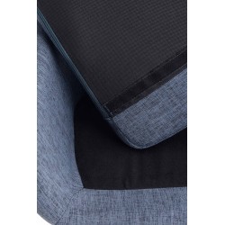 Grant moderni kangasverhoiltu baarijakkara pyökkipuisella jalustalla