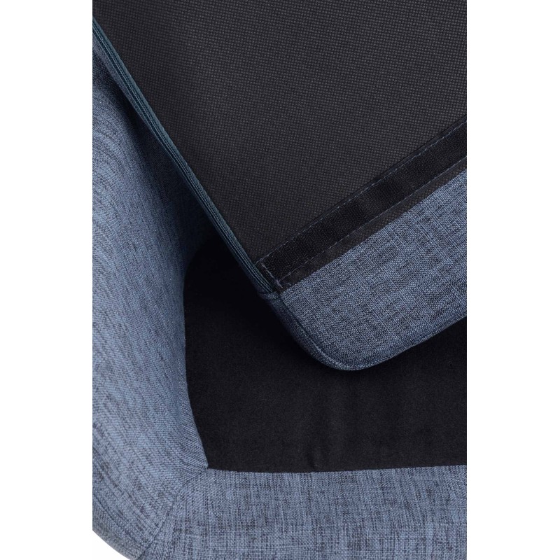 Grant moderni kangasverhoiltu baarijakkara pyökkipuisella jalustalla