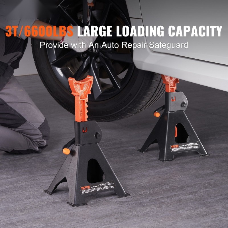 Teräspukit säädettävät 275–415 mm kukin 3 tonnia kantava 2 kpl autoille