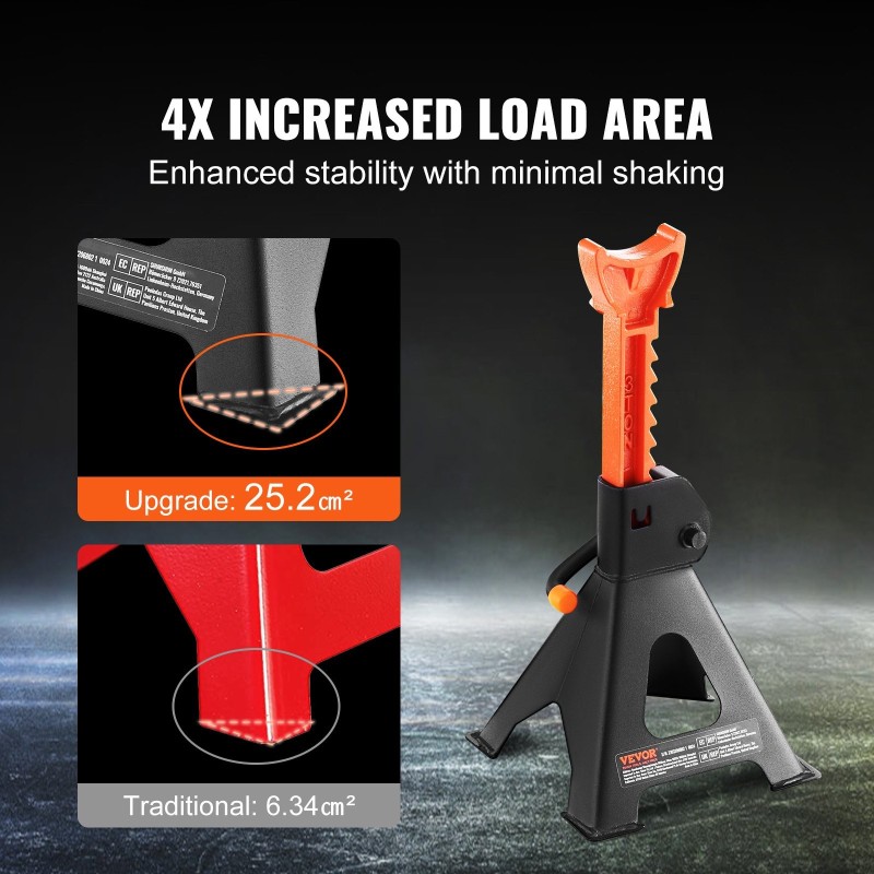 Teräspukit säädettävät 275–415 mm kukin 3 tonnia kantava 2 kpl autoille