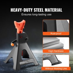 Teräspukit säädettävät 275–415 mm kukin 3 tonnia kantava 2 kpl autoille