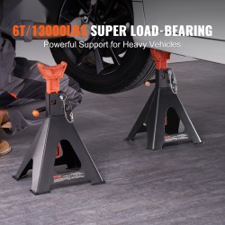 Teräksinen tunkkijalkapari kaksinkertainen lukitus 6 tonnin kantavuus 36,1–58,4 cm säädettävä 2 kpl