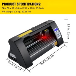 Vinyylileikkuri alumiiniseos 375 mm syöttö 285 mm leikkuuleveys puoli-automaattinen optinen silmä