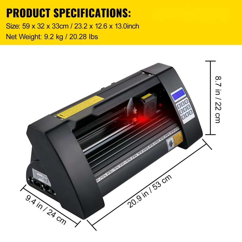 Vinyylileikkuri alumiiniseos 375 mm syöttö 285 mm leikkuuleveys puoli-automaattinen optinen silmä