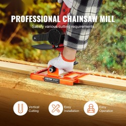 Pystysuuntainen valurautainen ketjusahan ohjain sahausleveys 5,1–15,2 cm sähköiselle ketjusahalle