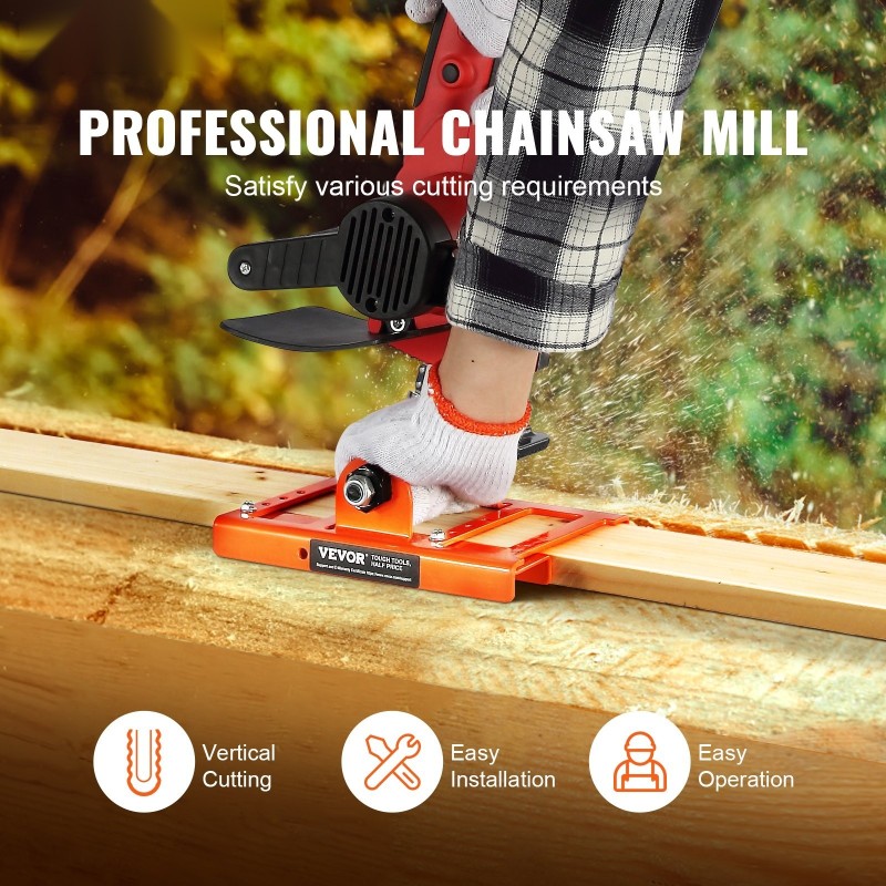 Pystysuuntainen valurautainen ketjusahan ohjain sahausleveys 5,1–15,2 cm sähköiselle ketjusahalle