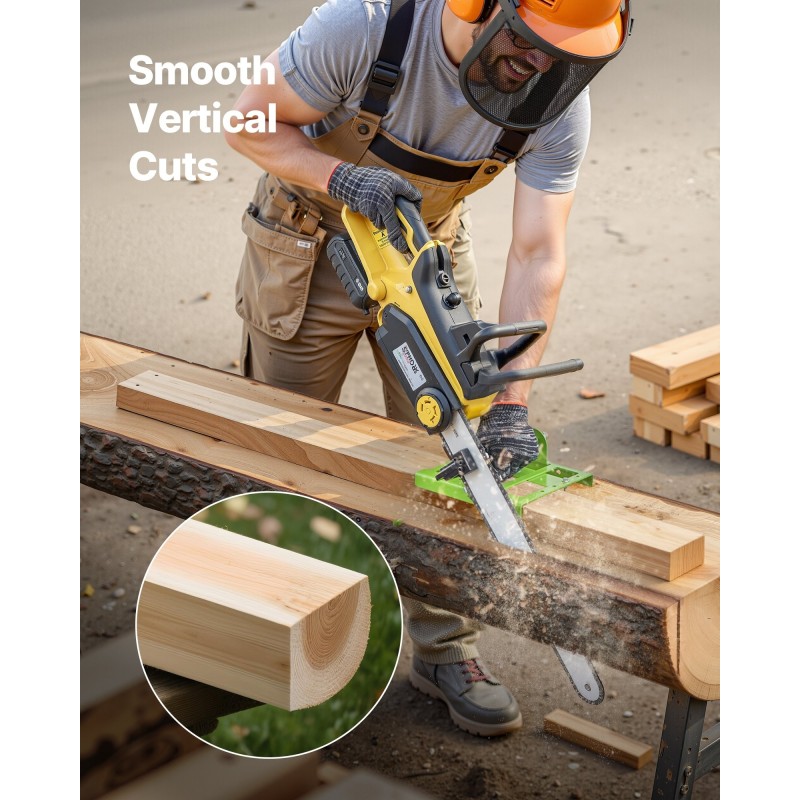 Moottorisahan pystysahausopas valurauta ja hiiliteräs säädettävä 5–15 senttimetriä kevyt