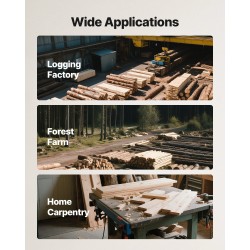 Moottorisahan pystysahausopas valurauta ja hiiliteräs säädettävä 5–15 senttimetriä kevyt