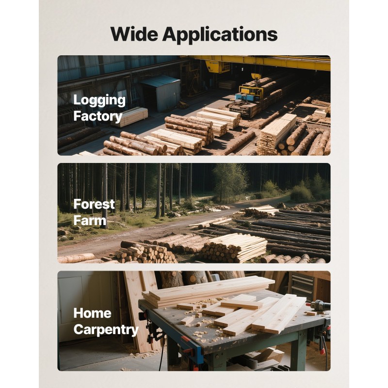 Moottorisahan pystysahausopas valurauta ja hiiliteräs säädettävä 5–15 senttimetriä kevyt