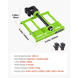 Moottorisahan pystysahausopas valurauta ja hiiliteräs säädettävä 5–15 senttimetriä kevyt