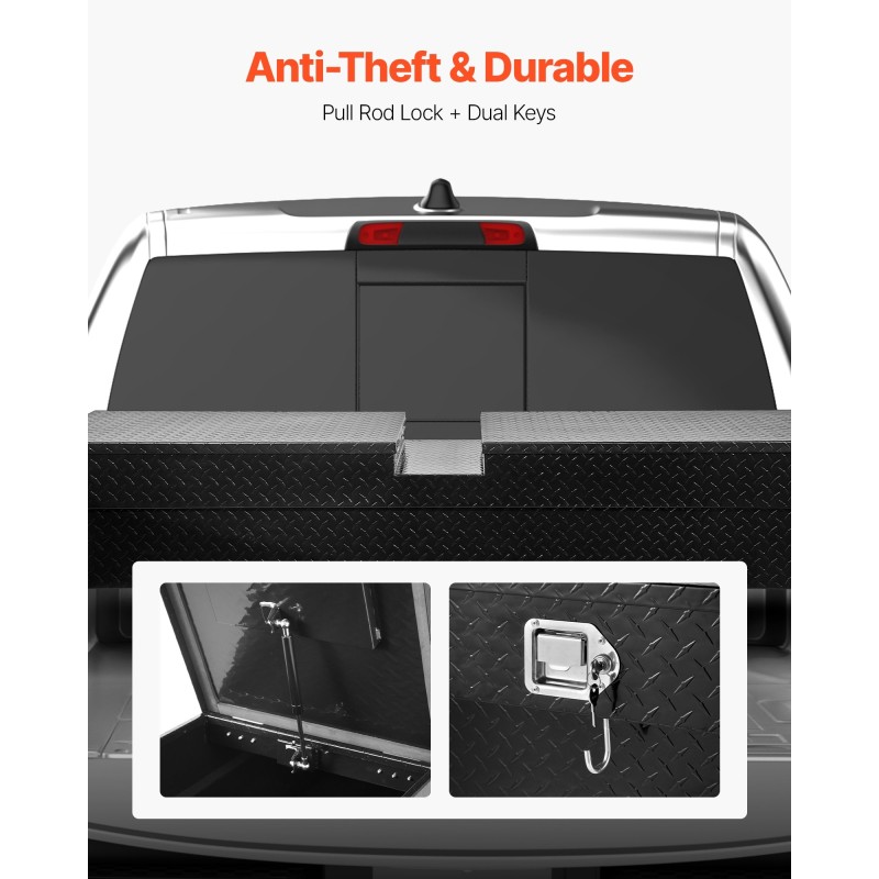 Työkalulaatikko alumiininen ristikkäismallinen 1771x507x331 mm vedenpitävä lukolla avaimilla