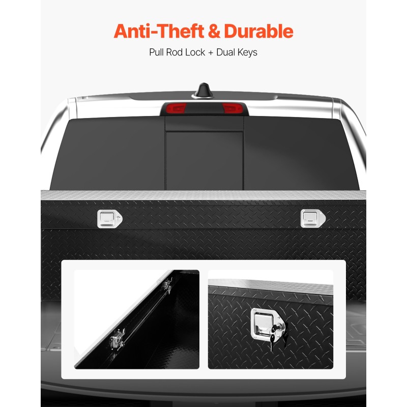 Työkalulaatikko alumiiniseos 1771x304x366 mm musta lukittava vesitiivis sivukahvoilla