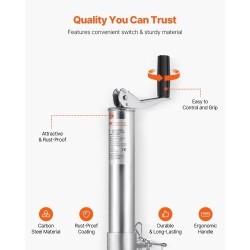 A-runkoon asennettava pultattava perävaunun nokkatunkki ruostesuojattu hiiliteräs 907 kg 360 mm