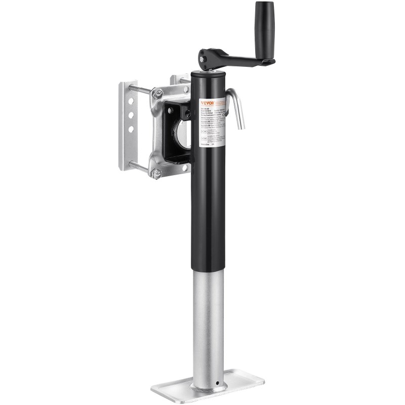 Pultattava kääntyvä perävaunun tunkki hiiliteräksinen 907 kg nostokorkeus 265–515 mm