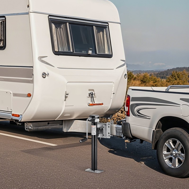 Perävaunun tukitunkki hiiliteräs 2267 kg dynaaminen kantavuus 365 mm iskunpituus kääntyvä pulttikiinnitys