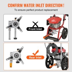 Painepesurin pumppu alumiini 22 mm pystyakseli 227 bar 11 L/min 196–230 cc