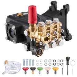 Korkeapainepesurin pumppu vaakasuuntainen kolmimäntäinen 25,4 mm akselilla 289 bar 16 L/min