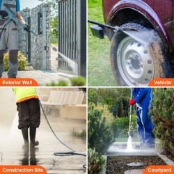 Painepesurin pumppu 1-tuumainen akseli vaakamallinen kolmimäntäpumppu 2500–4400 PSI 4 GPM