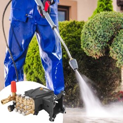 Painepesurin pumppu 1-tuumainen akseli vaakamallinen kolmimäntäpumppu 2500–4400 PSI 4 GPM