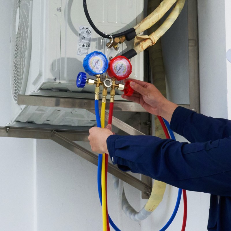 Kolmitie manometrisarja messinkirakenteinen 152 cm letkut auton ilmastointiin R134A R22 R12 R502