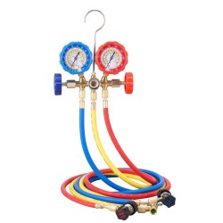 Kolmitie manometrisarja messinkirakenteinen 152 cm letkut auton ilmastointiin R134A R22 R12 R502