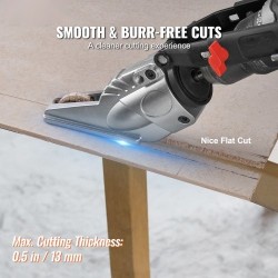 Porakiinnitteinen levyleikkuri kääntyvällä leikkuupäällä kuitusementille ja kipsilevylle