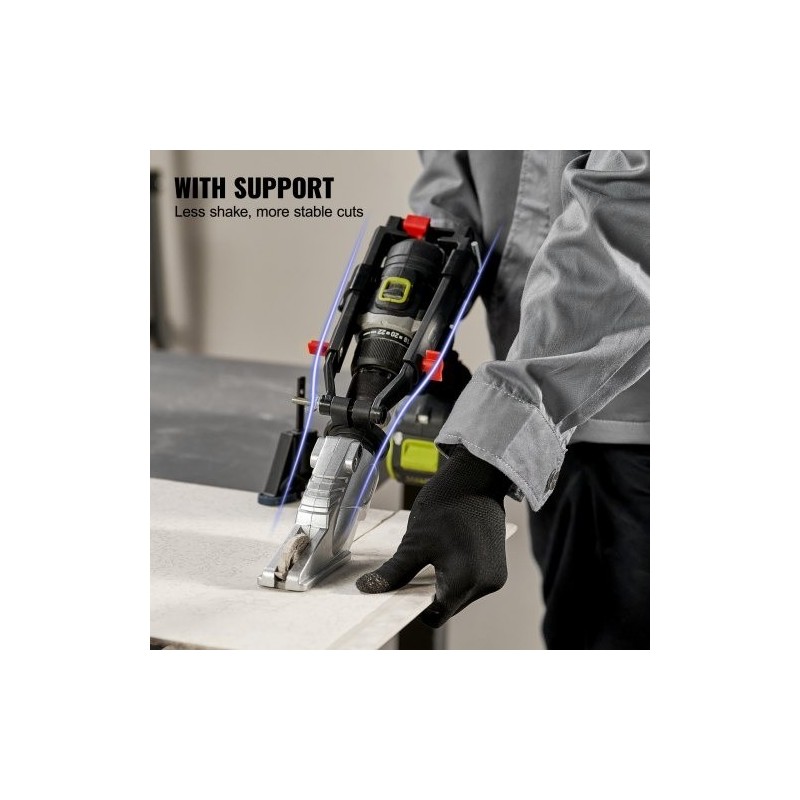 Porakiinnitteinen levyleikkuri kääntyvällä leikkuupäällä kuitusementille ja kipsilevylle