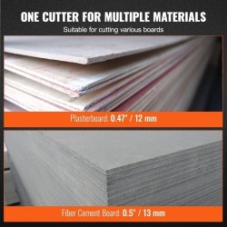 Porakiinnitteinen levyleikkuri kääntyvällä leikkuupäällä kuitusementille ja kipsilevylle