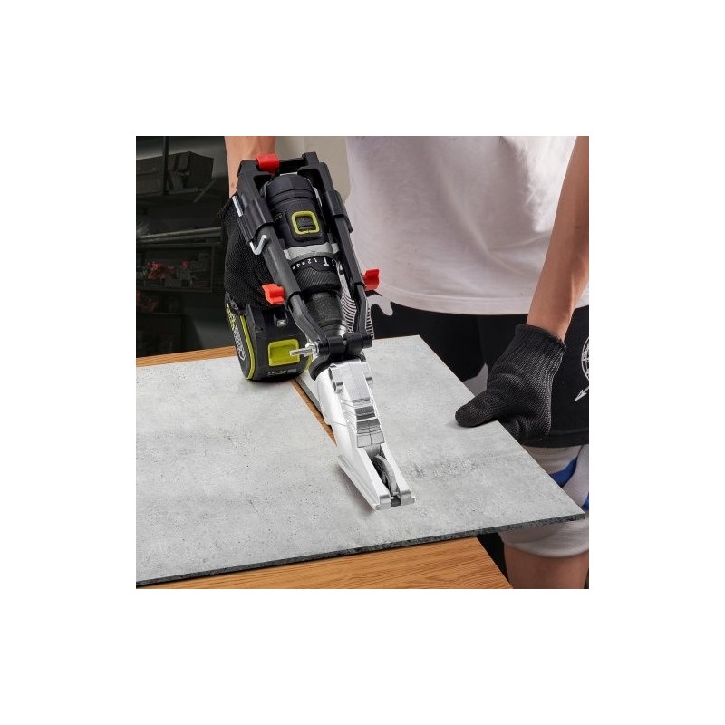 Porakiinnitteinen levyleikkuri kääntyvällä leikkuupäällä kuitusementille ja kipsilevylle