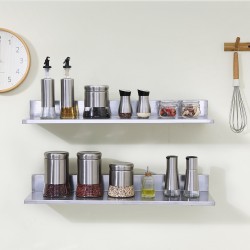 Seinähylly 430-ruostumatonta terästä 21,8 cm 76,2 cm 20 kg kantavuus taustalevy