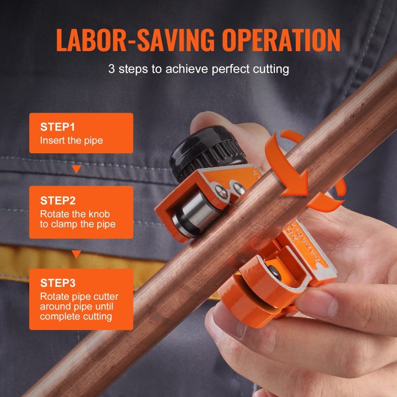 Miniputkileikkuri alumiiniseosrunko 3–29 mm SKD-terä kuparille alumiinille sinkitylle teräkselle ja muoviputkille