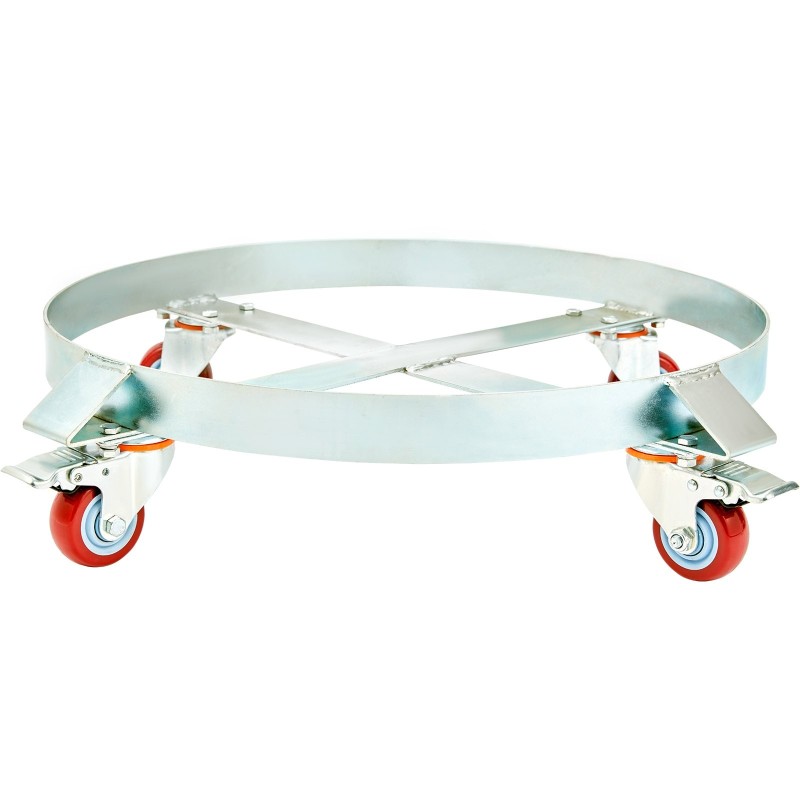 Tynnyrivaunut 2 kpl 208 L 454 kg hiiliteräs sinkitty tynnyrien käsittelyyn