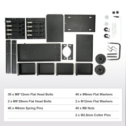 Hitsauskärry 2-tasoinen 4 laatikkoa 0,9 mm teräsrakenne kahdelle kaasupullolle