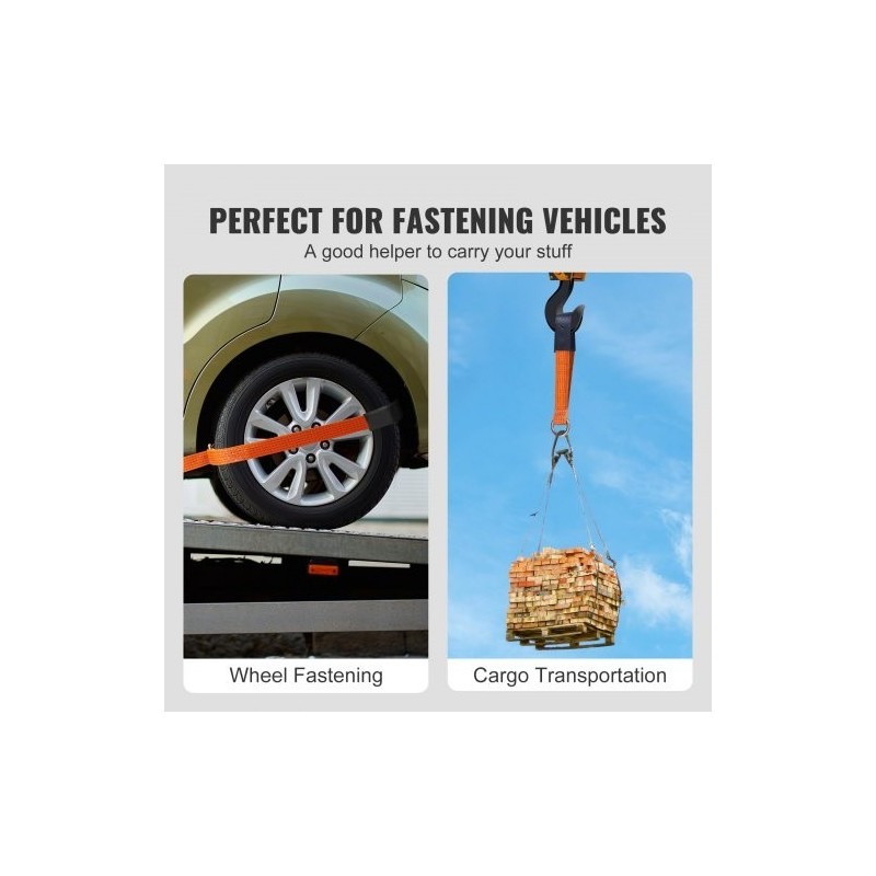 Rengaskiinnityshihnat polyesteri 120 tuumaa pitkät 4 kpl työkuorma 5512 paunaa