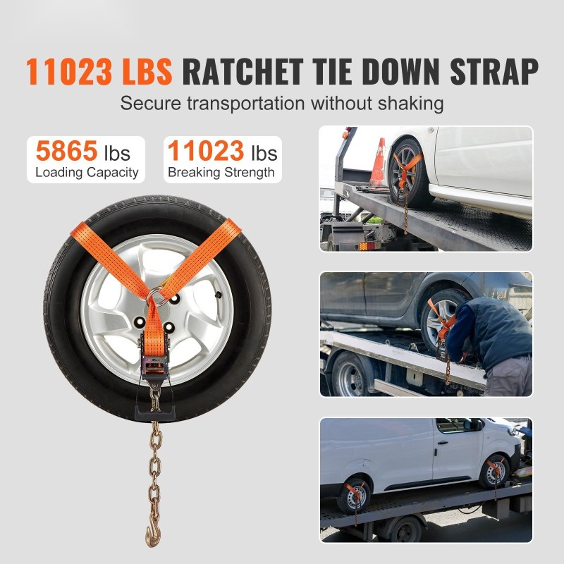 Rengaskiinnitysliinat polyesteriset 2×120 tuuman 4 kpl räikkäkiristimillä ketjuankkureilla