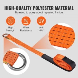 Lassotyyppiset sidontaliinat polyesteri 5,1×304,8 cm 2500 kg 4 kpl tasakoukuilla