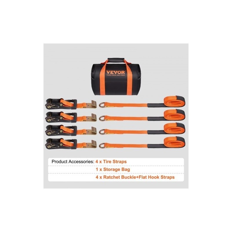 Lassotyyppiset sidontaliinat polyesteri 5,1×304,8 cm 2500 kg 4 kpl tasakoukuilla