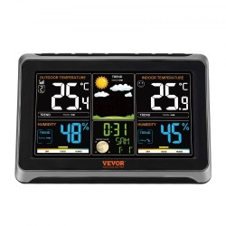 Sääasema 7 5 tuuman värinäytöllä langaton sisäanturi ja ulkoanturi atomikello kolmiportainen taustavalo