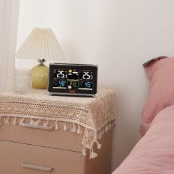 Sääasema 7,5 tuuman värinäytöllä langaton sisäanturi ja ulkoanturi atomikello kolmiportainen taustavalo